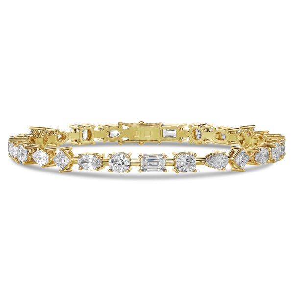 7.50 carat bracelet diamant en or jaune