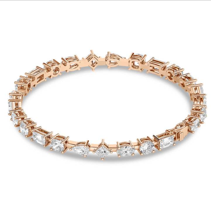 7.50 carat bracelet diamant synthétique en or rouge