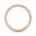 0.55 carat alliance (tour complet) en or rouge avec diamants roses et blancs