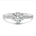 5.00 carats bague solitaire en or blanc avec diamants ronds (tour complet)