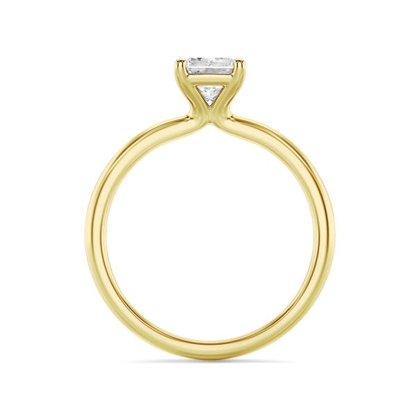 Bagues - 1.50 carat bague solitaire avec un diamant de taille radiant en or jaune