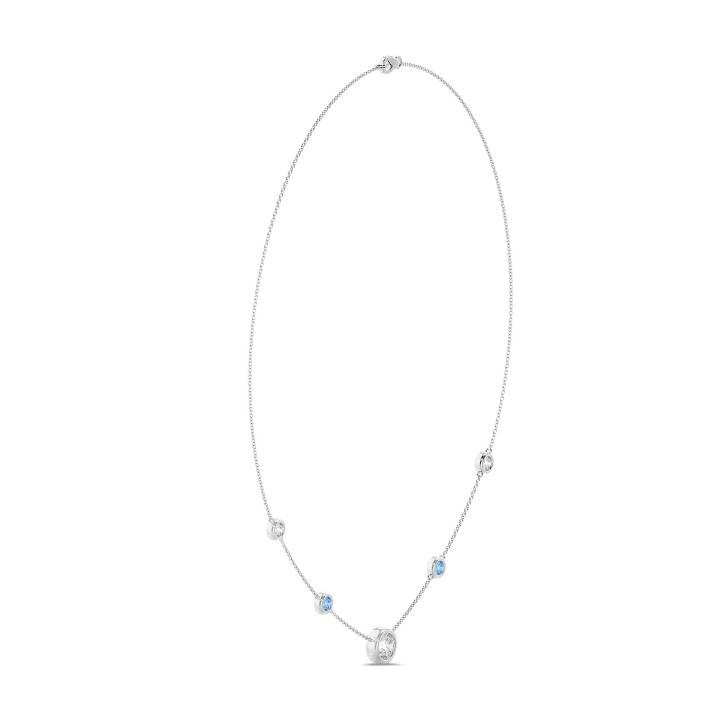 2.30 carat collier satellite en or blanc avec diamants