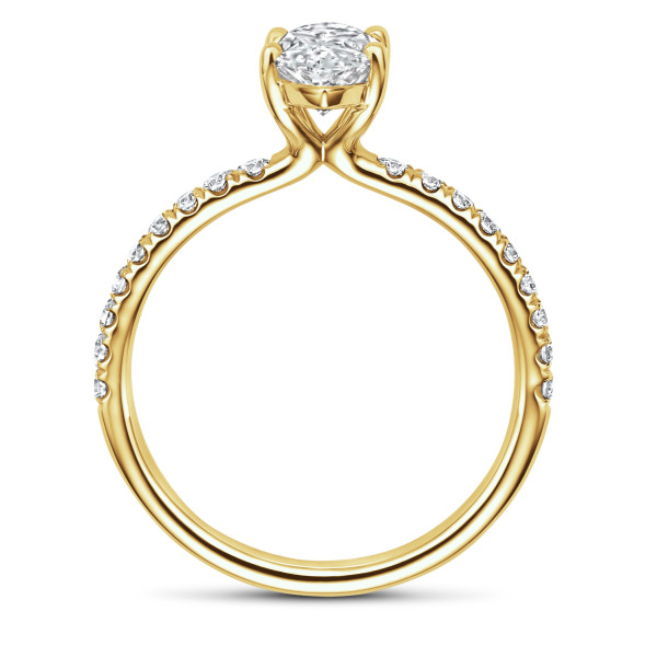 Search all PLP - 3.00 carats bague solitaire avec un diamant de laboratoire marquise en or jaune avec diamants de laboratoire sur les côtés