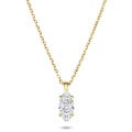 2.00 carat Pendentif solitaire avec diamant marquise en or jaune
