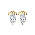 2.00 carats Boucles d'oreilles en or jaune avec diamant de laboratoire marquise solitaire