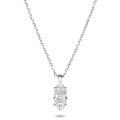 5.00 carat Pendentif solitaire avec diamant synthétique marquise en or blanc