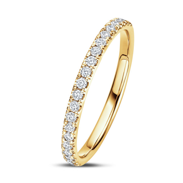 Search all PLP - 0,26 carat bague éternité sertie à moitié en or jaune – s'accorde avec toutes les bagues de la collection Fancy Shapes