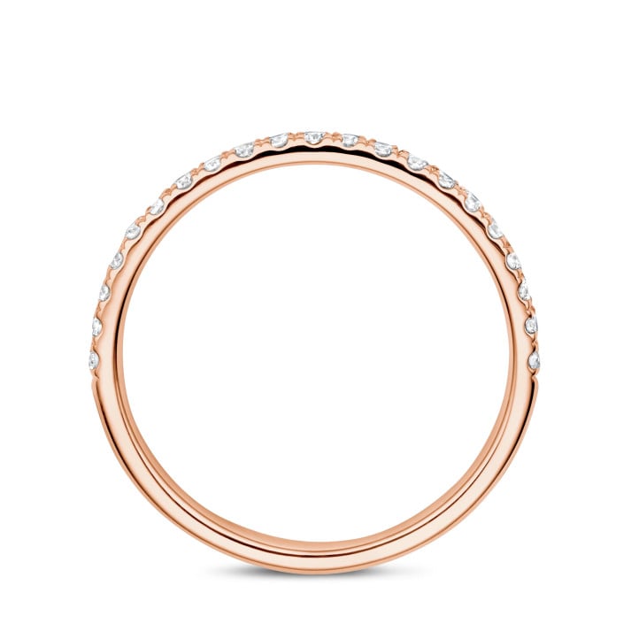 0.26 carat Bague éternité or blanc sertie à moitié - s'accorde avec toutes les bagues de la collection Fancy Shapes