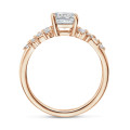 Bague solitaire en or jaune de 1.00 carat avec un diamant taille Asscher 
