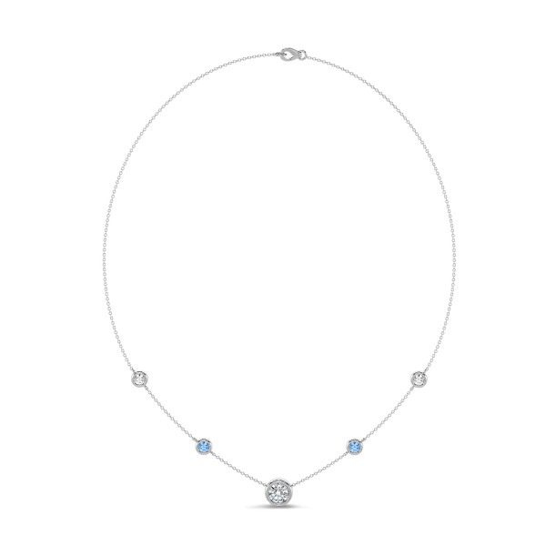 項鍊 - 2.30 克拉白金培育鑽石吊墜項鍊