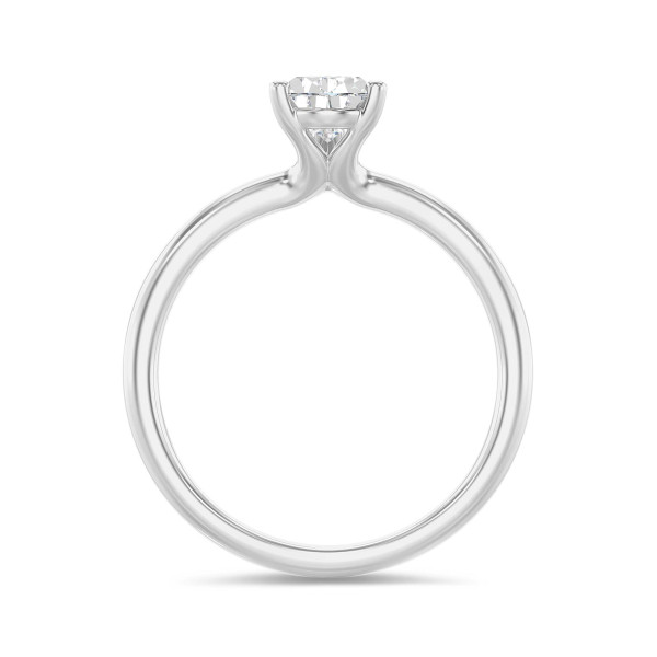 Search all PLP - Anello solitario da 3,00 carati con diamante pera coltivato in laboratorio in oro bianco