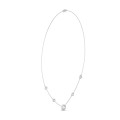 Collana satellite in oro bianco con diamante da 1,80 carati