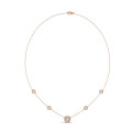 Collana satellite con diamante da 1,80 carati in oro rosso