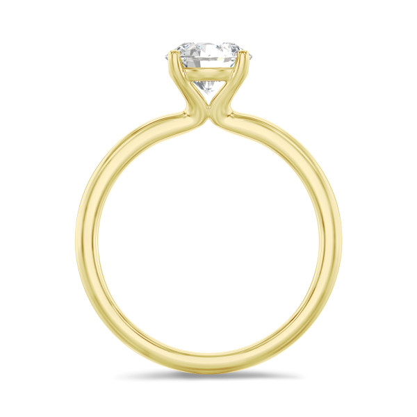Anelli - Anello solitario da 1,50 carati in oro giallo con diamante tondo