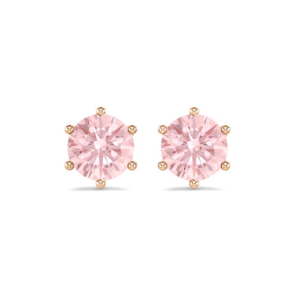 Search all PLP - Orecchini con solitario in diamante rosa da 2,00 carati in oro rosso