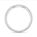 Anello eternity con diamante e curvato da 0,23 carati (semi-montato) in oro bianco