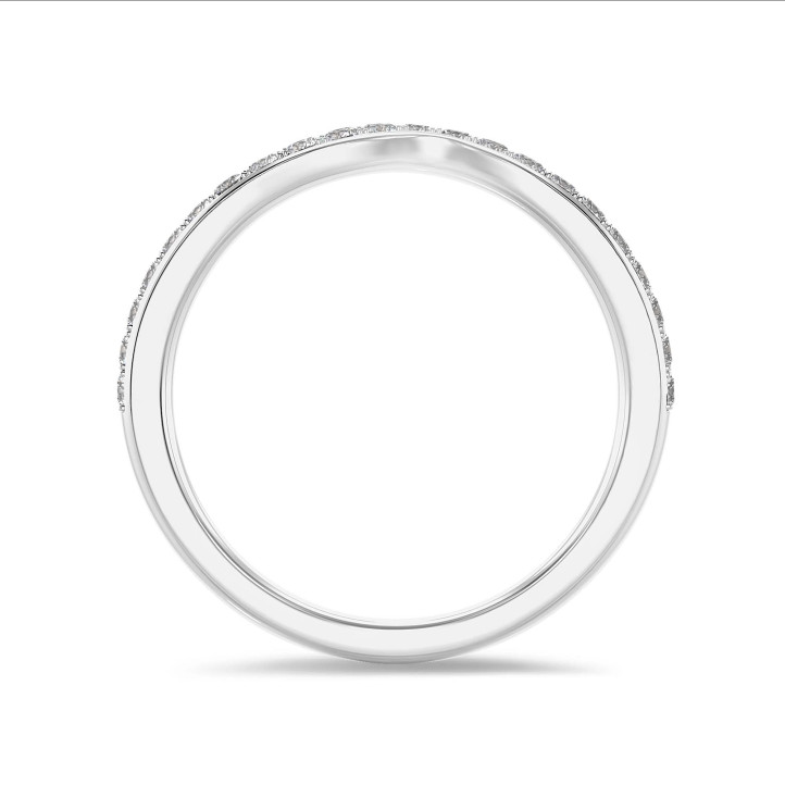 Anello eternity con diamante da 0,20 carati, a forma di labirinto, in platino (semi-montato)