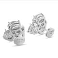 Orecchini trilogy in oro bianco con diamanti da 6,00 carati