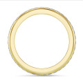 Anello eternity con diamante da 0,55 carati coltivato in laboratorio (con castone) in oro giallo