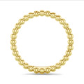 Anello impilabile con perline in oro giallo