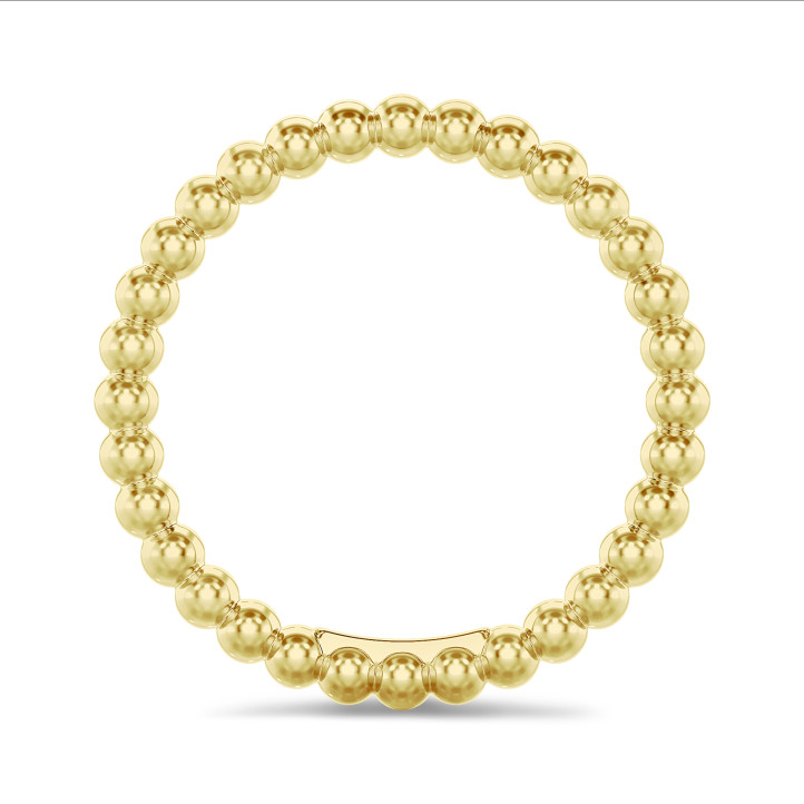 Anello impilabile con perline in oro giallo