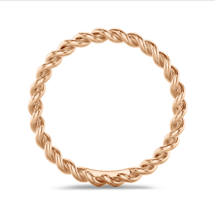 Anello a spirale impilabile in oro rosso