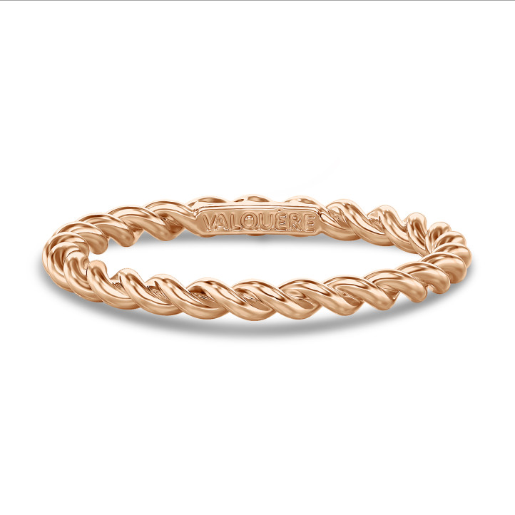 Anello a spirale impilabile in oro rosso