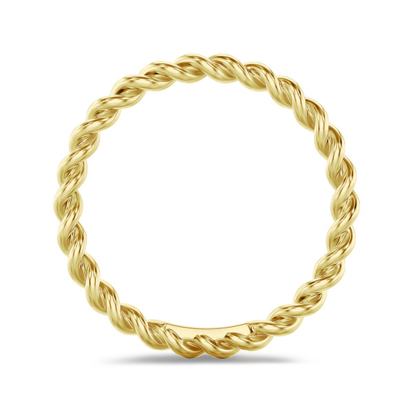 Anello intrecciato impilabile in oro giallo