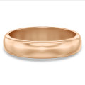Fede nuziale con superficie bombata di 5,00 mm in oro rosso