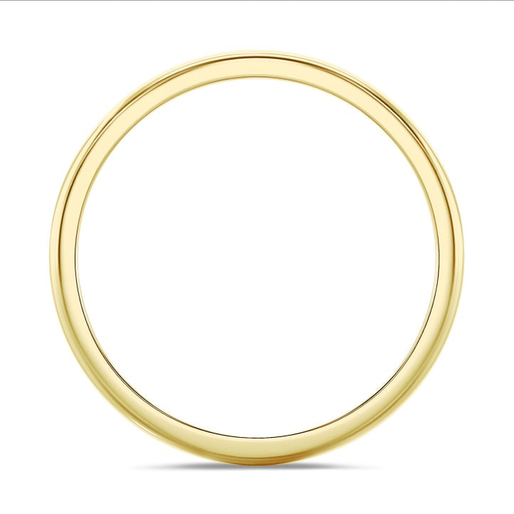 Fede nuziale con superficie leggermente bombata di 3,00 mm in oro giallo