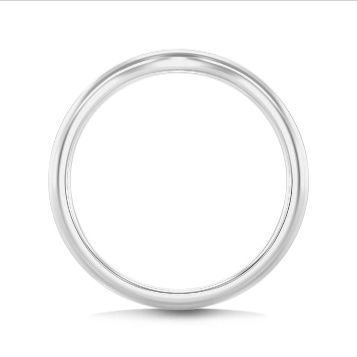 Anello eternity curvo in oro bianco