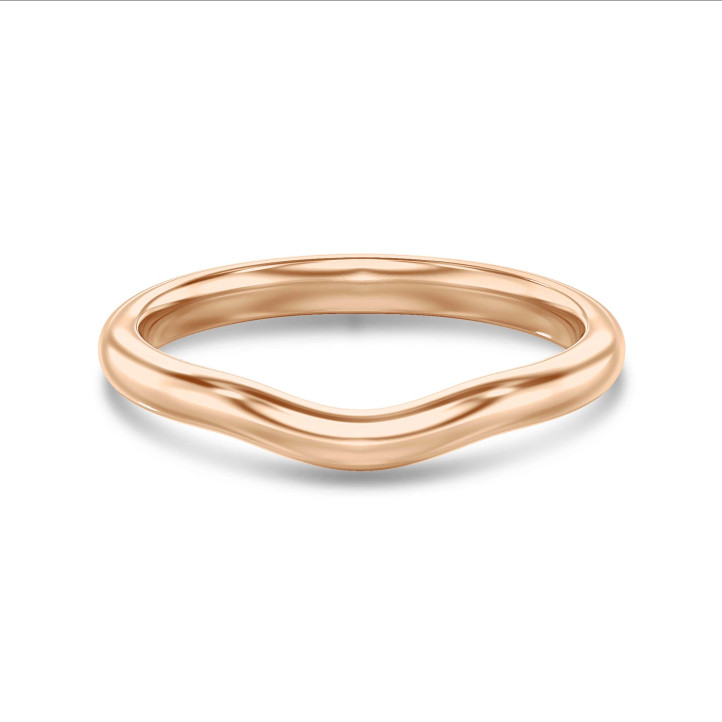 Anello eternity curvo in oro rosso