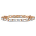 Bracciale con diamante da 7,50 carati in oro rosso