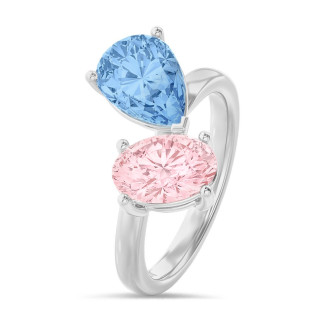 Anello personalizzabile "Toi & Moi"