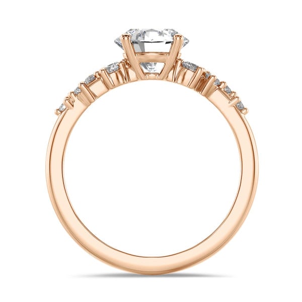 Anelli di fidanzamento - Anello solitario con 2.00 carati in oro rosso con diamante rotondo