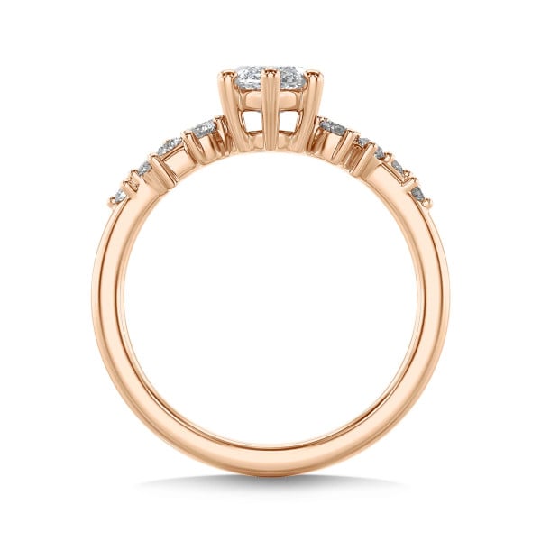 Anelli di fidanzamento - Anello solitario con 2.00 carati in oro rosso con diamante marquise