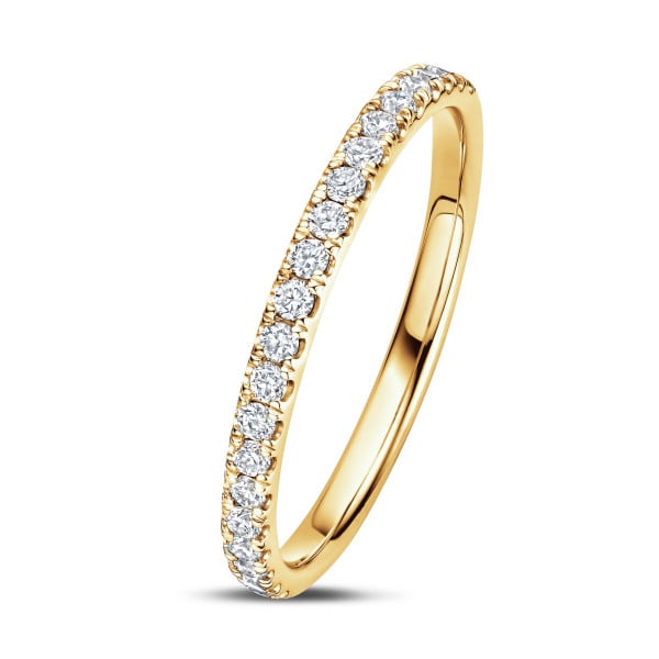 Search all PLP - Anello eternity semi-incastonato da 0,26 carati in oro giallo - si abbina a tutti gli anelli della collezione Fancy Shapes