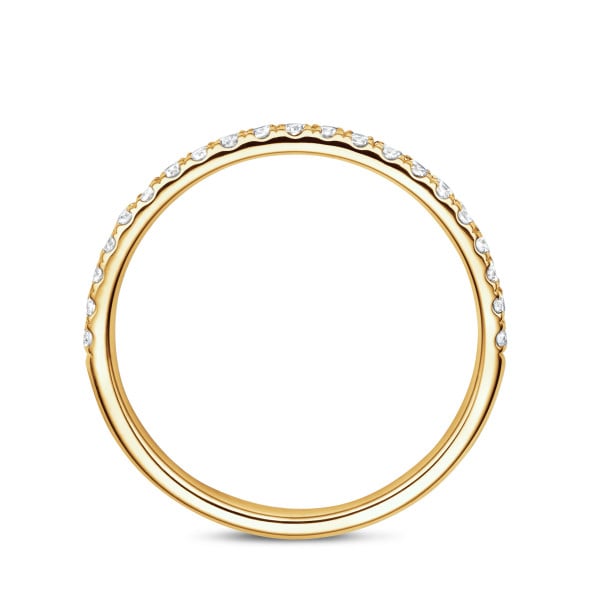 Search all PLP - Anello eternity semi-incastonato da 0,26 carati in oro giallo - si abbina a tutti gli anelli della collezione Fancy Shapes