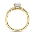 Anello solitario con diamante taglio Asscher da 1.00 carati in oro rosso