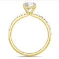 1.50カラットのソリティアリング、イエローゴールド製、ダイヤモンド付き
