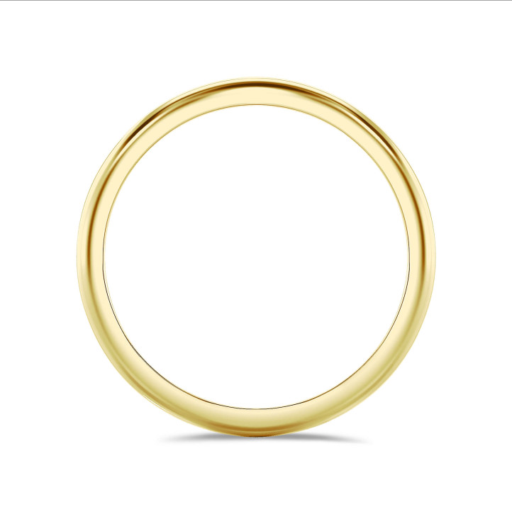 イエローゴールドのドーム型表面の厚さ2.00mmの結婚指輪