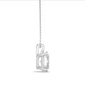 1.00캐럿 솔리테어 오벌 컷 다이아몬드 펜던트, 화이트 골드