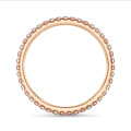 0.55캐럿 에터니티 링 (풀 세트) 레드 골드에 라운드 핑크와 화이트 다이아몬드