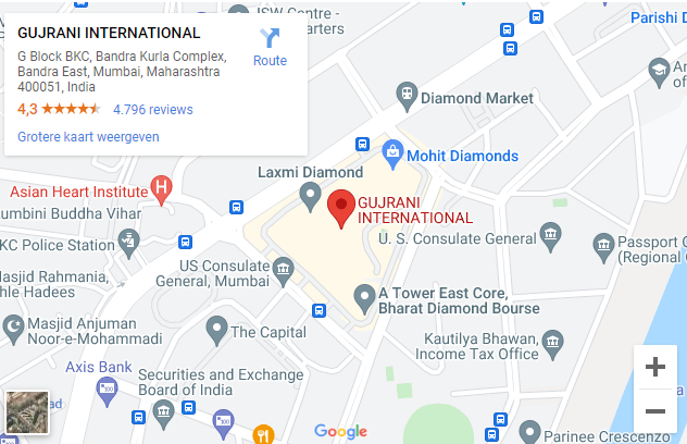 Google Map image of the Mumbai showroom location