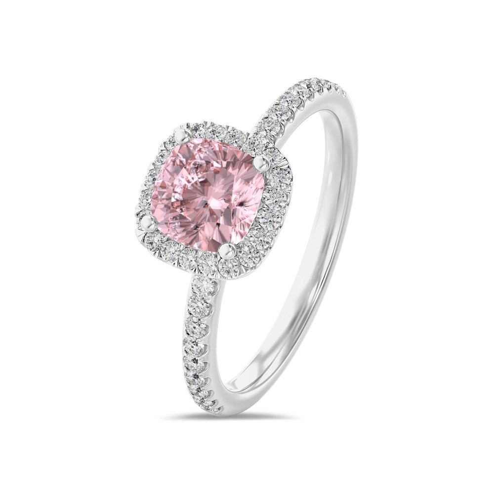 Roze diamanten ring