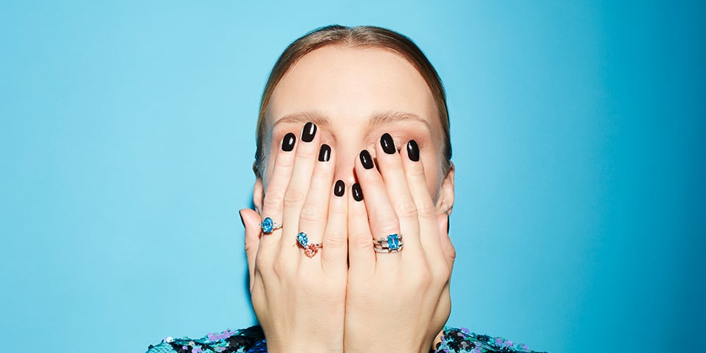 블루 다이아몬드 반지 