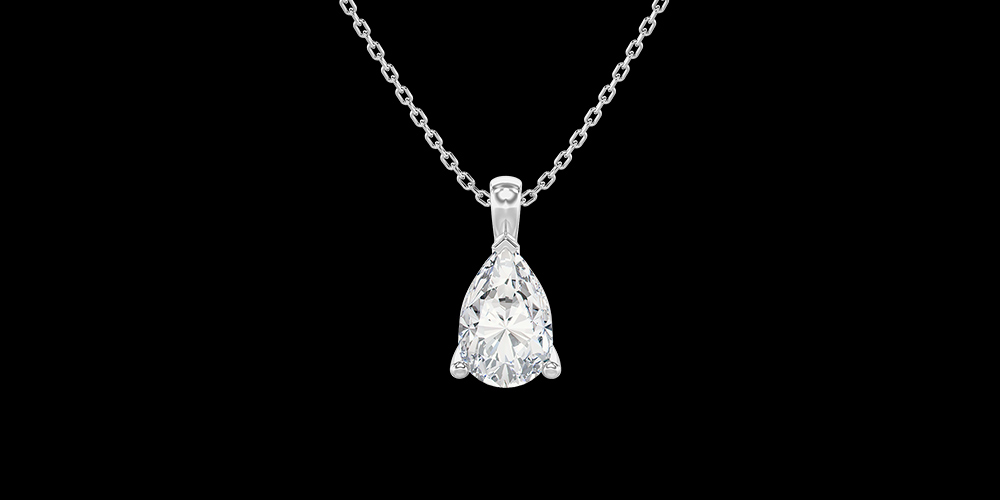 Pear diamond pendant