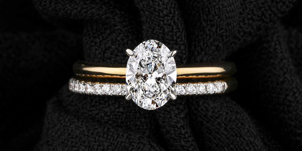 Double diamond ring stack