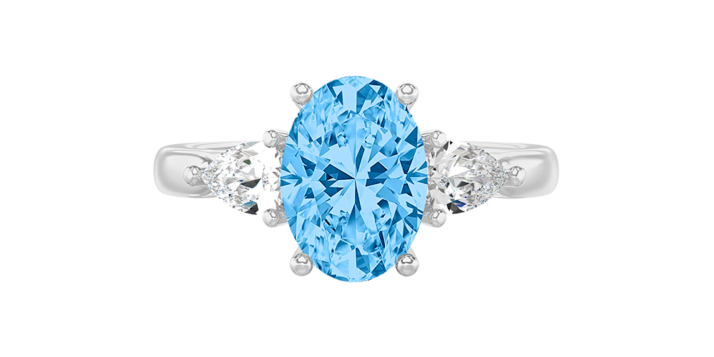 Blue diamond ring