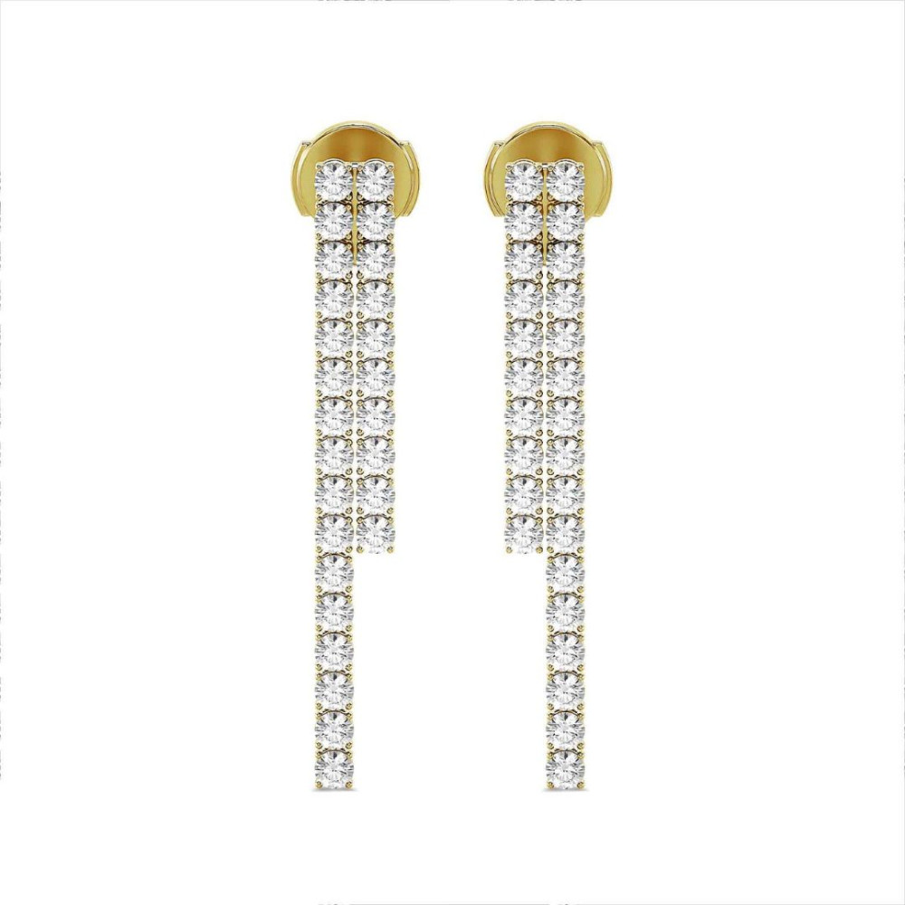 Yellow gold diamond earrings